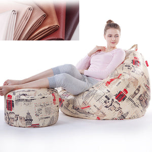 Adult Bean Bag Cover Lounger Sofa Chairs Ottoman