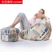 Load image into Gallery viewer, Adult Bean Bag Cover Lounger Sofa Chairs Ottoman