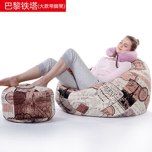 Adult Bean Bag Cover Lounger Sofa Chairs Ottoman
