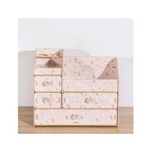 Load image into Gallery viewer, Wooden padded desktop cosmetics storage box