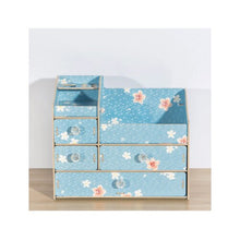 Load image into Gallery viewer, Wooden padded desktop cosmetics storage box