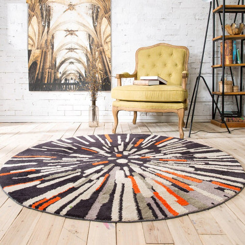 Hot Selling Nordic Retro Abstract Round Carpet