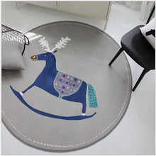 Load image into Gallery viewer, Non-slip Flannel Velvet 120cm Diameter Carpet