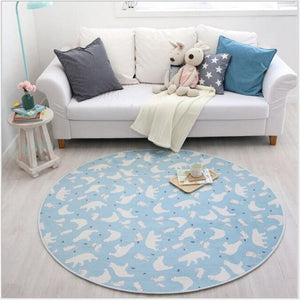 Non-slip Flannel Velvet 120cm Diameter Carpet